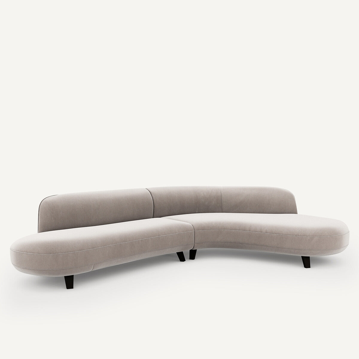 Sofá seccional Gris - BEESBURY