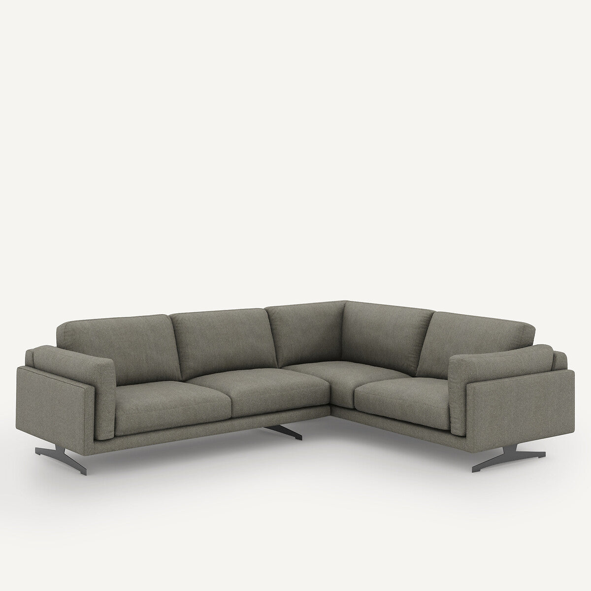 Sofá seccional Gris/Natural - LYANNA