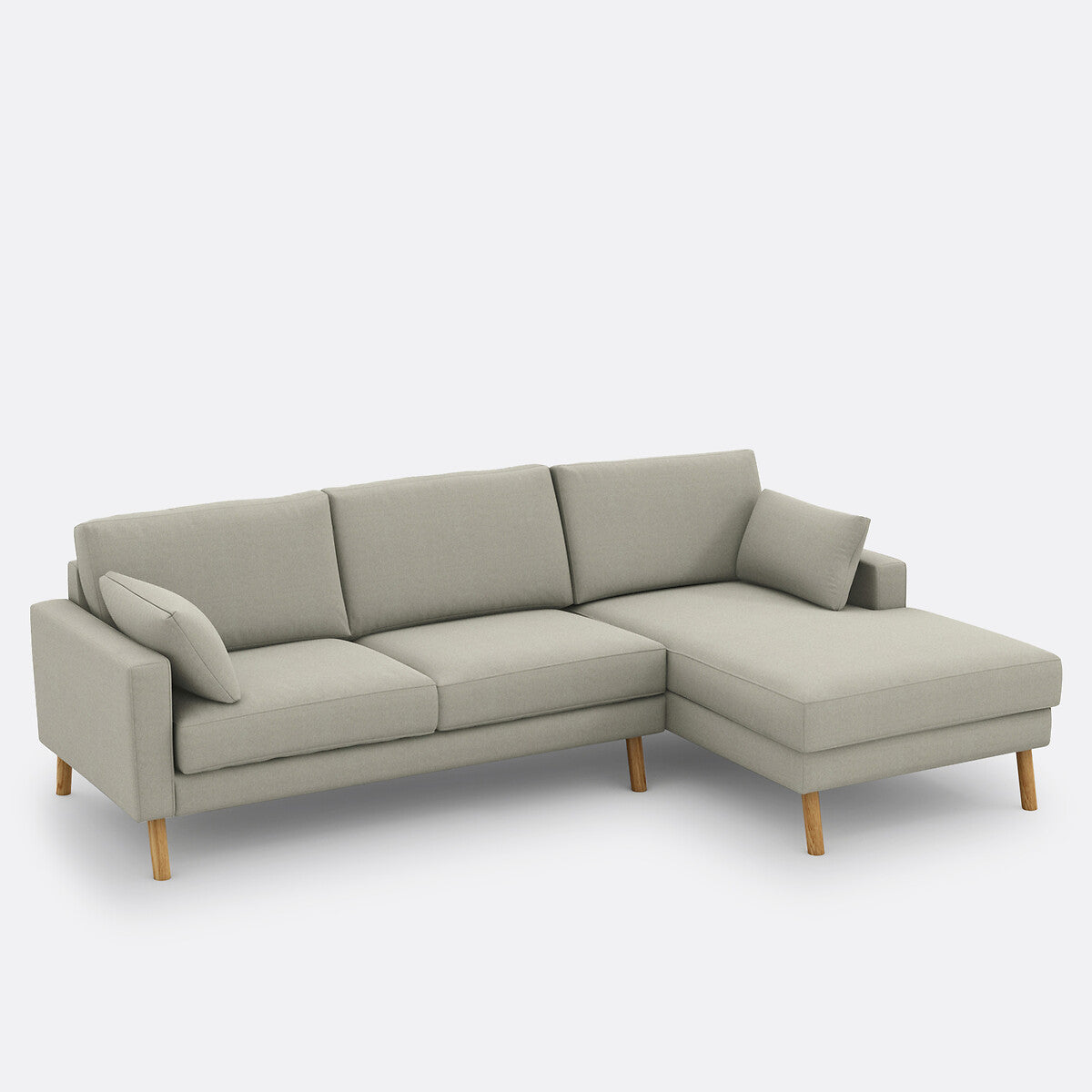 Sofá seccional Gris claro - BAELON