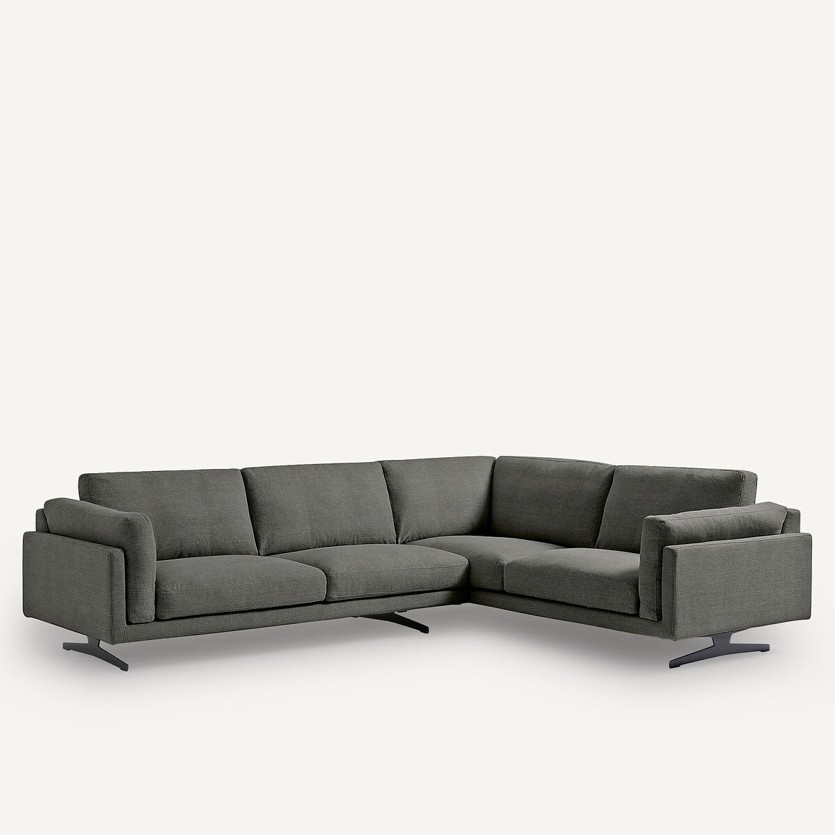 Sofá seccional Gris oscuro - LYANNA