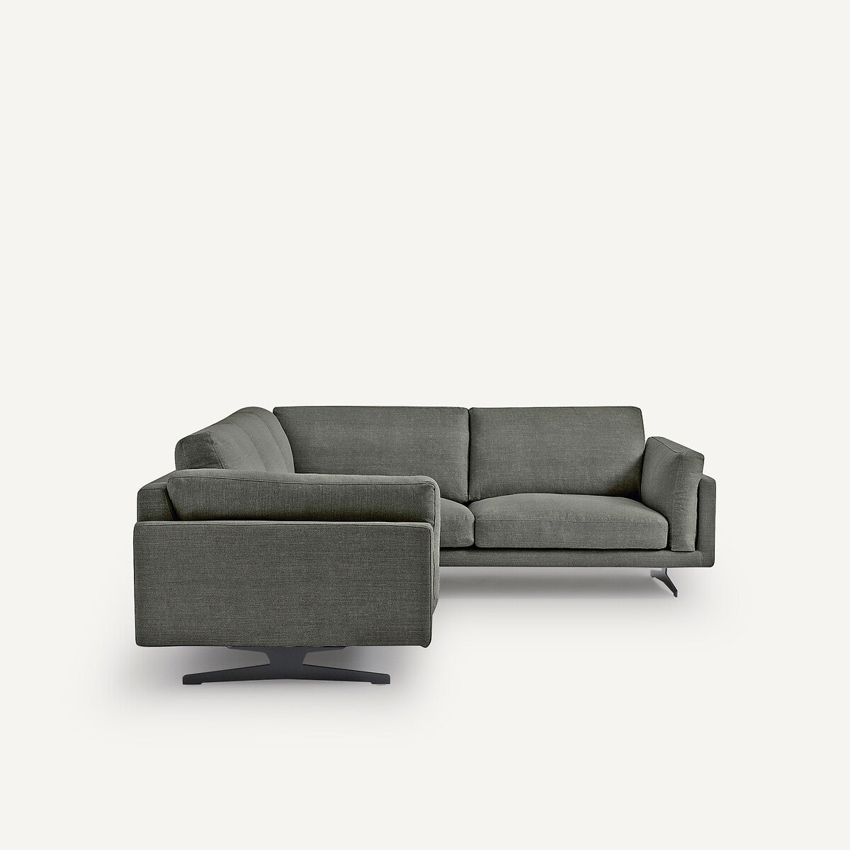 Sofá seccional Gris oscuro - LYANNA