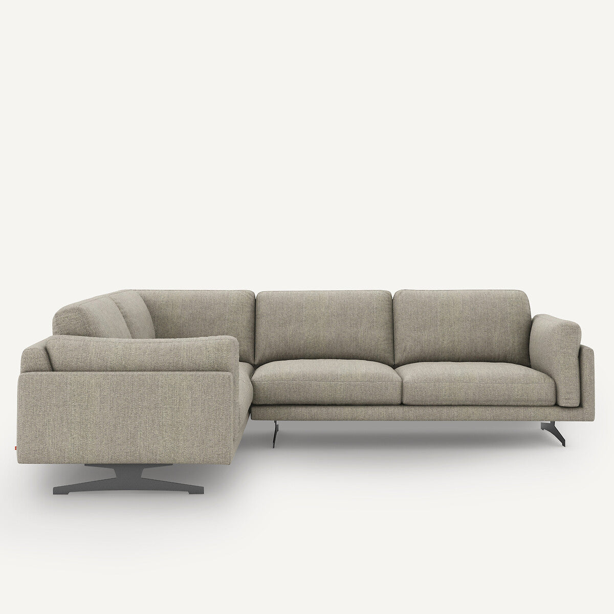 Sofá seccional Natural/Gris claro - LYANNA