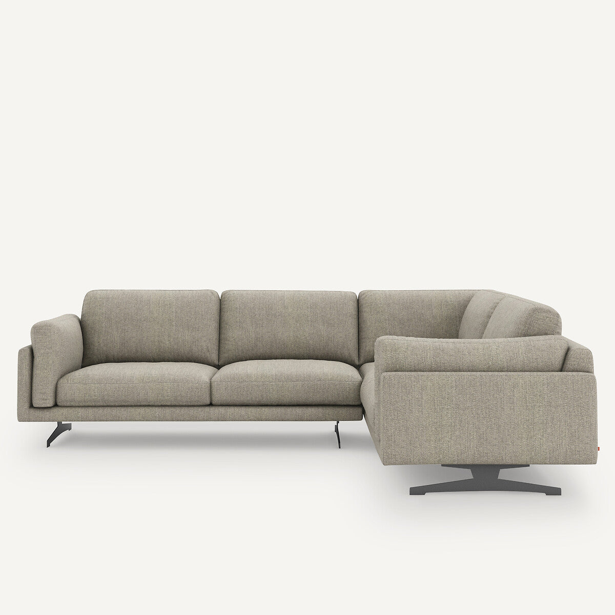 Sofá seccional Natural/Gris claro - LYANNA