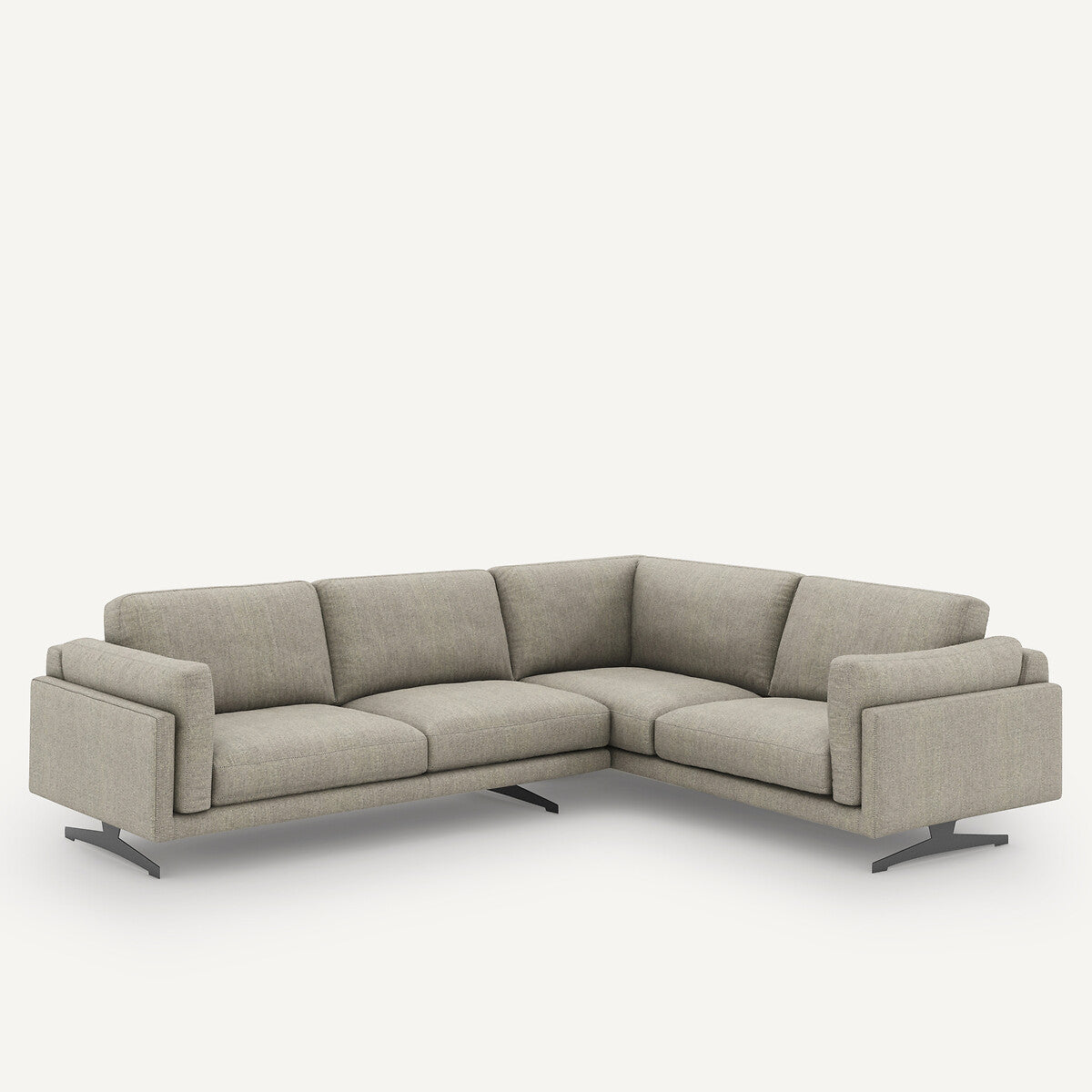 Sofá seccional Natural/Gris claro - LYANNA