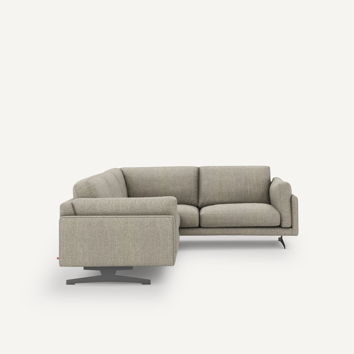 Sofá seccional Natural/Gris claro - LYANNA