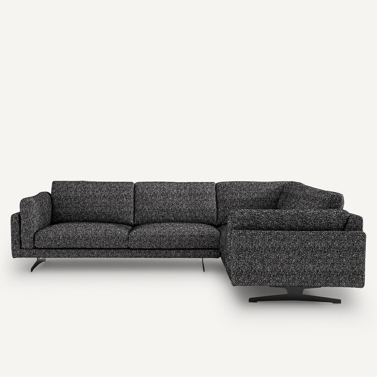 Sofá seccional Negro - LYANNA