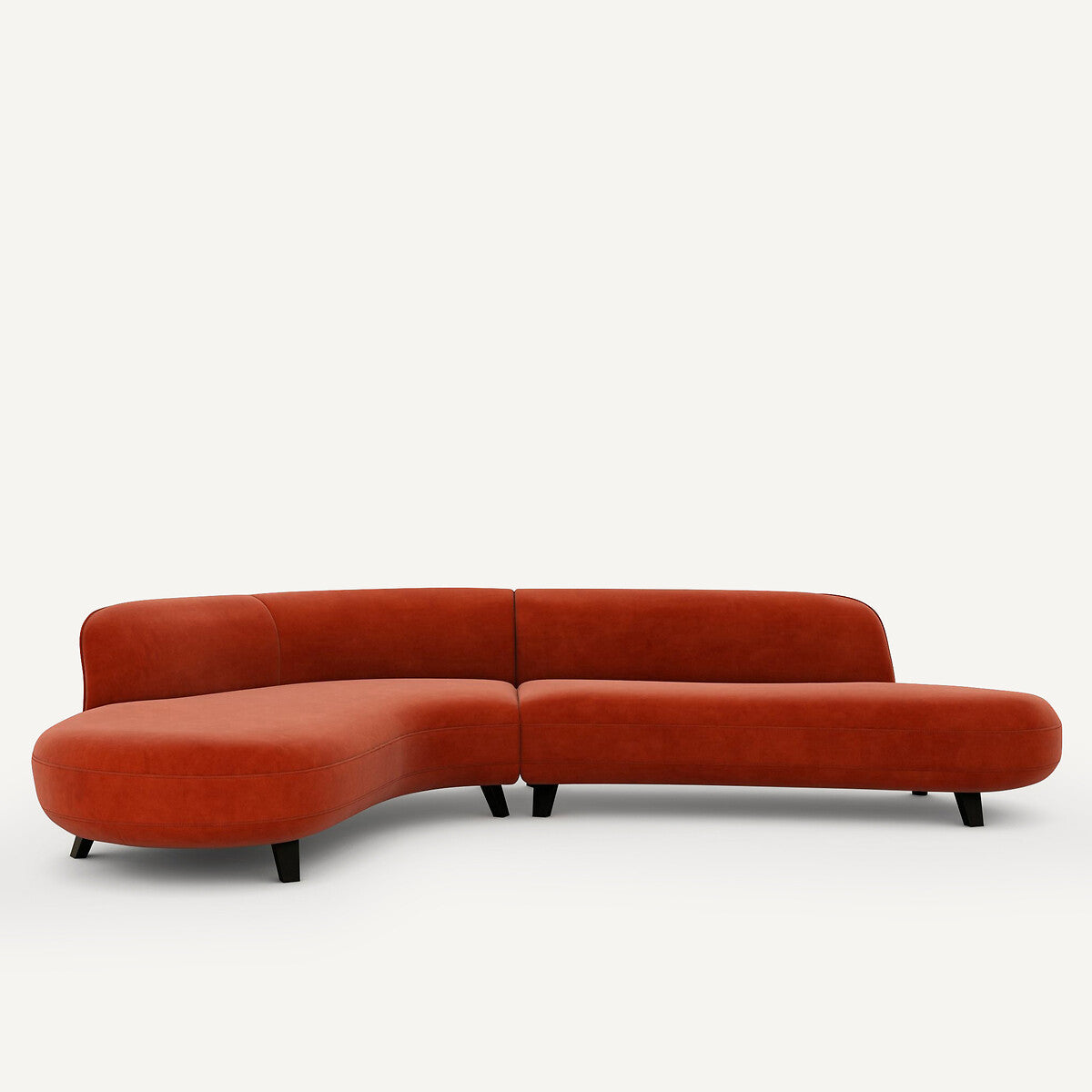 Sofá seccional Rojo cinabrio - BEESBURY