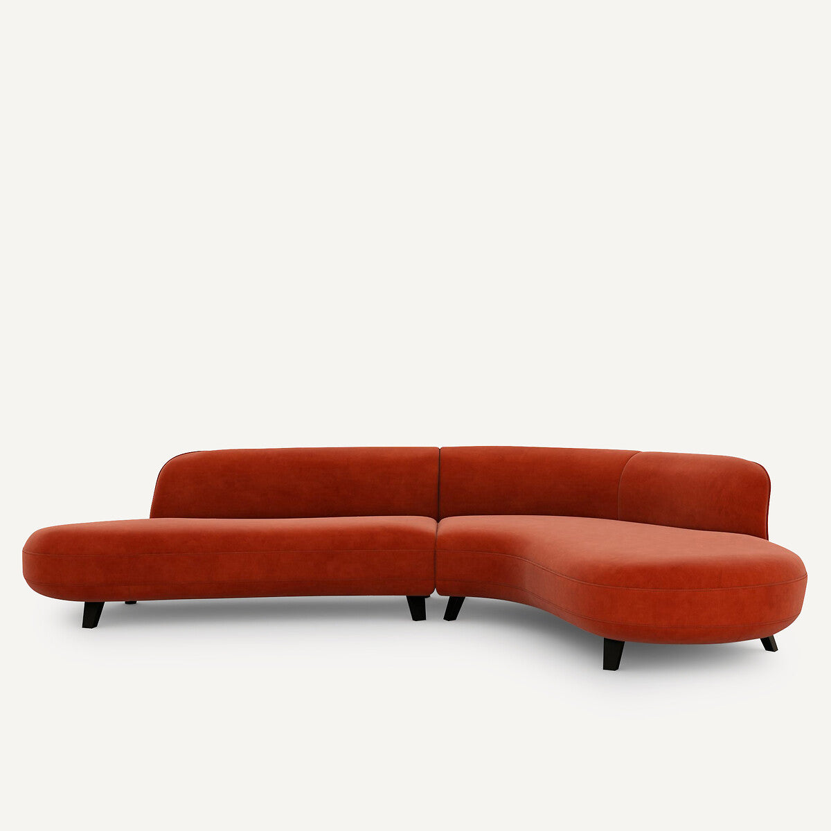 Sofá seccional Rojo cinabrio - BEESBURY