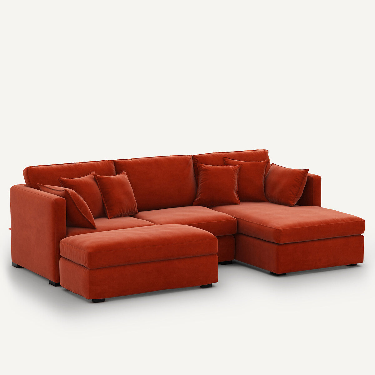 Sofá seccional Rojo cinabrio - LANCEL