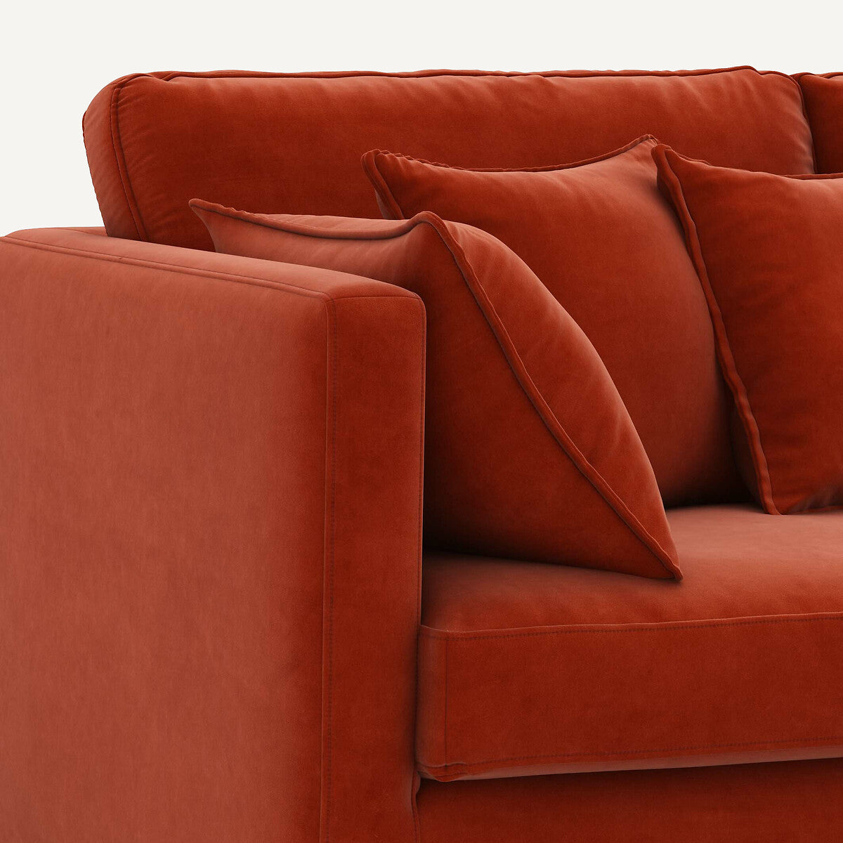 Sofá seccional Rojo cinabrio - LANCEL