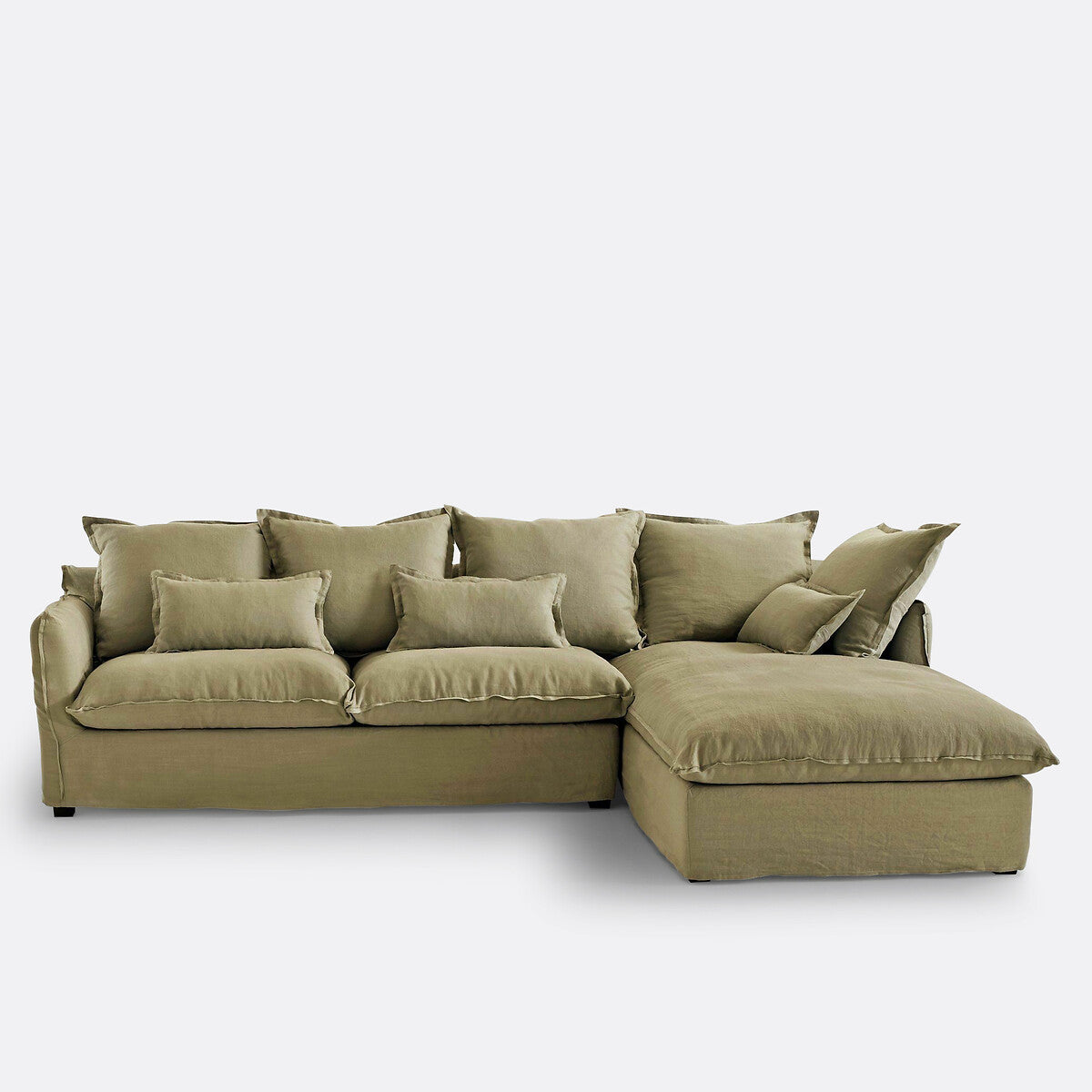 Sofá seccional Verde aceituna  - GIARDINI