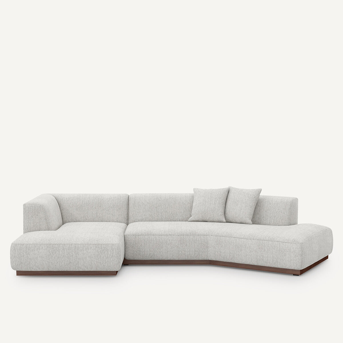 Sofa seccional abierto Gris/Blanco - ARCANA