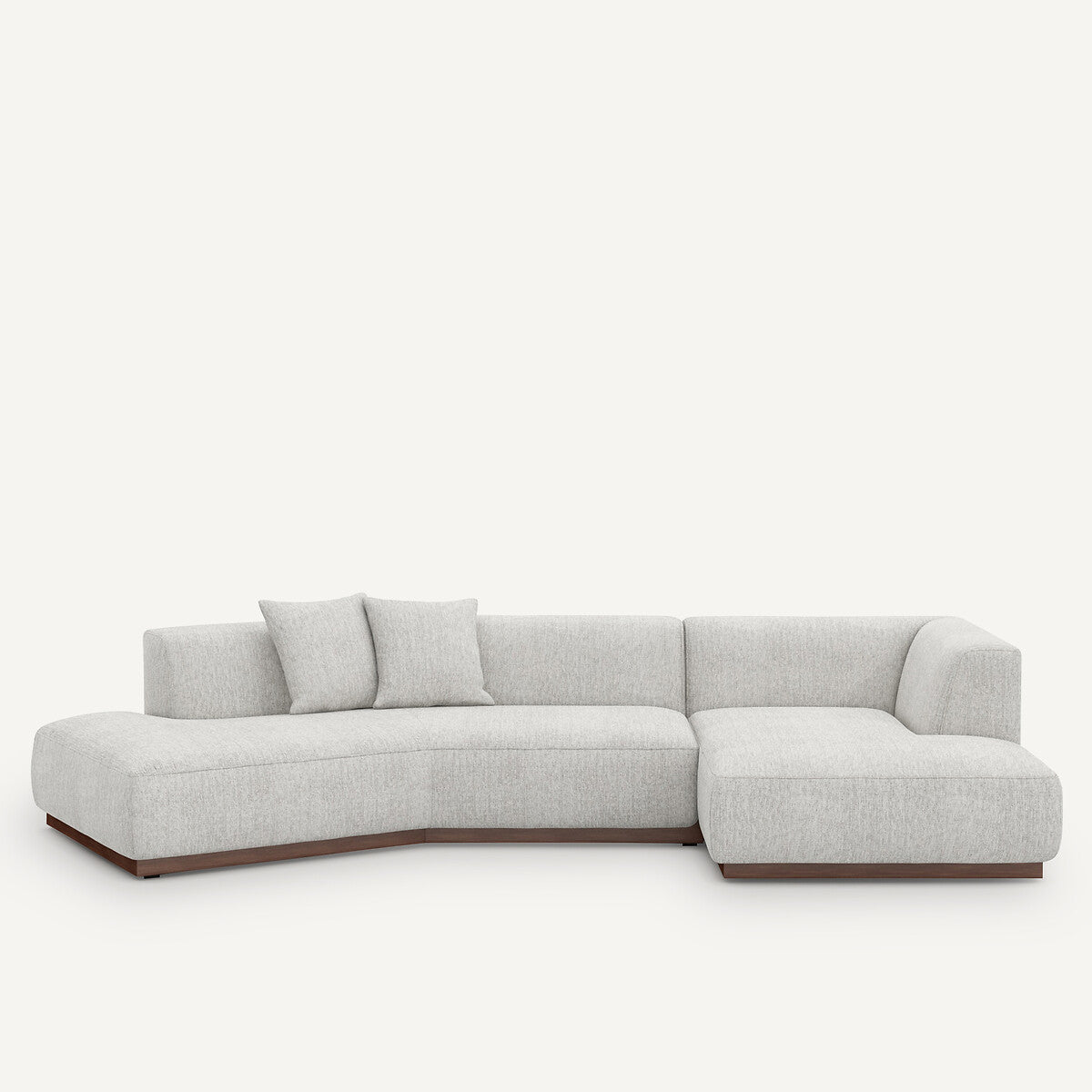 Sofa seccional abierto Gris/Blanco - ARCANA