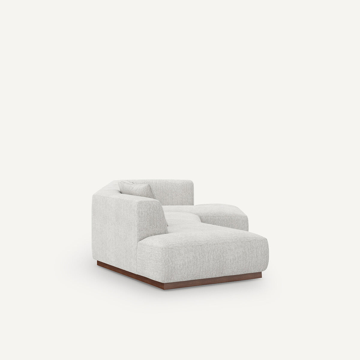 Sofa seccional abierto Gris/Blanco - ARCANA