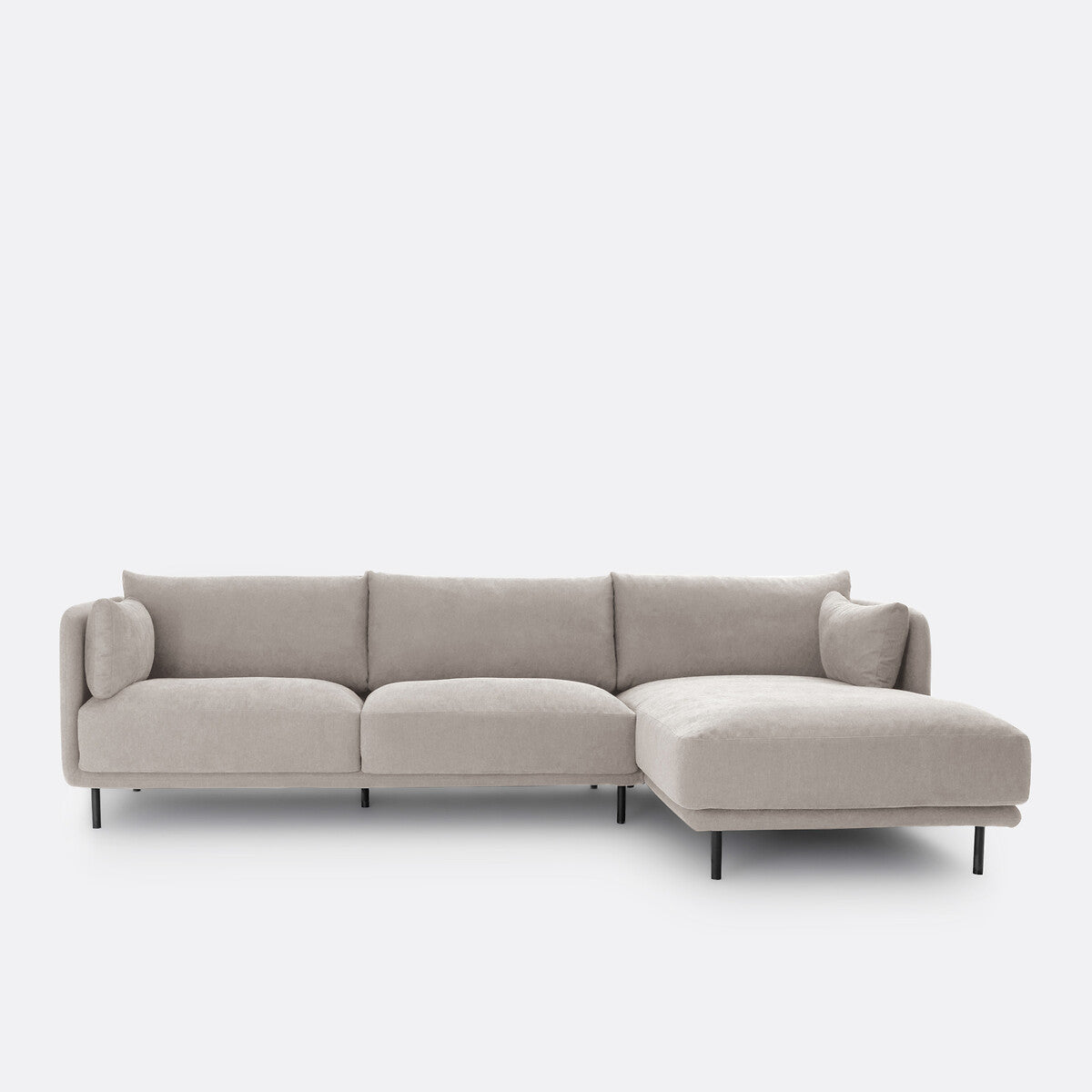 Sofa seccional gris claro - TYRELL