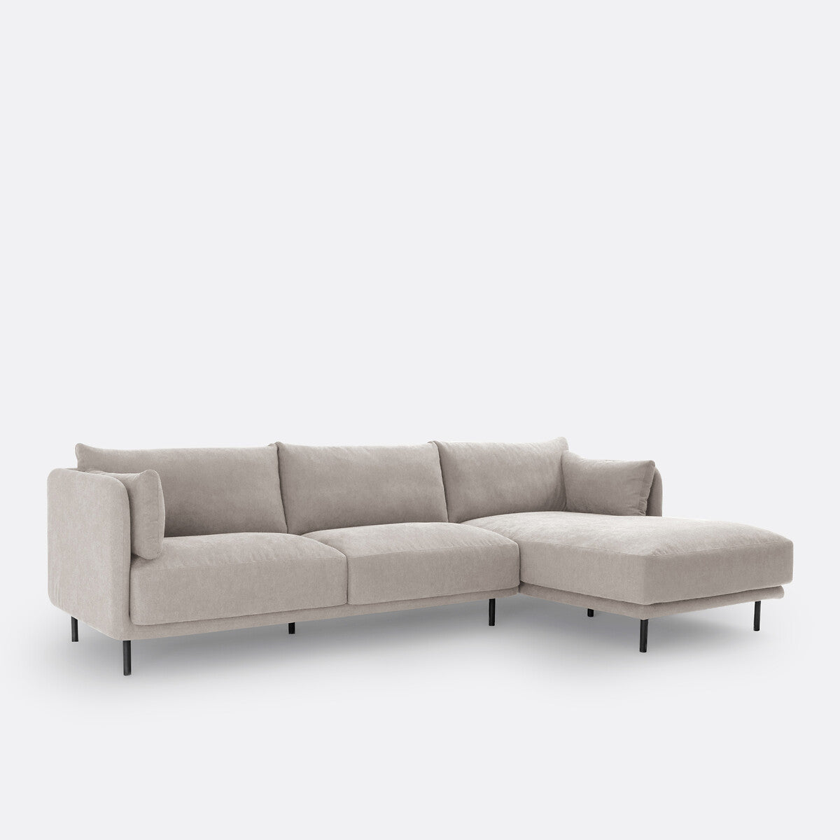 Sofa seccional gris claro - TYRELL