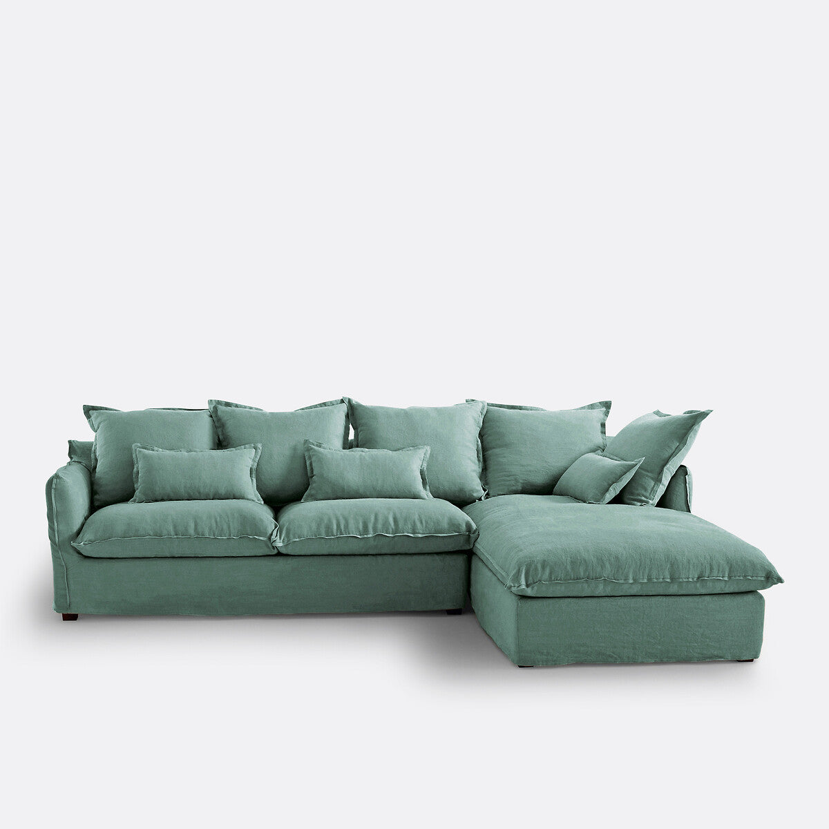 Sofá seccional verde salvia - GIARDINI