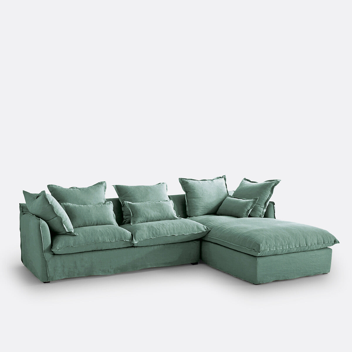 Sofá seccional verde salvia - GIARDINI