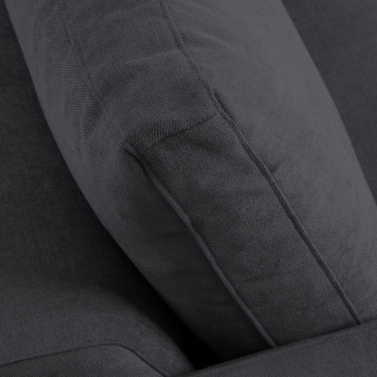 Sofá de terciopelo Gris oscuro - BAELA