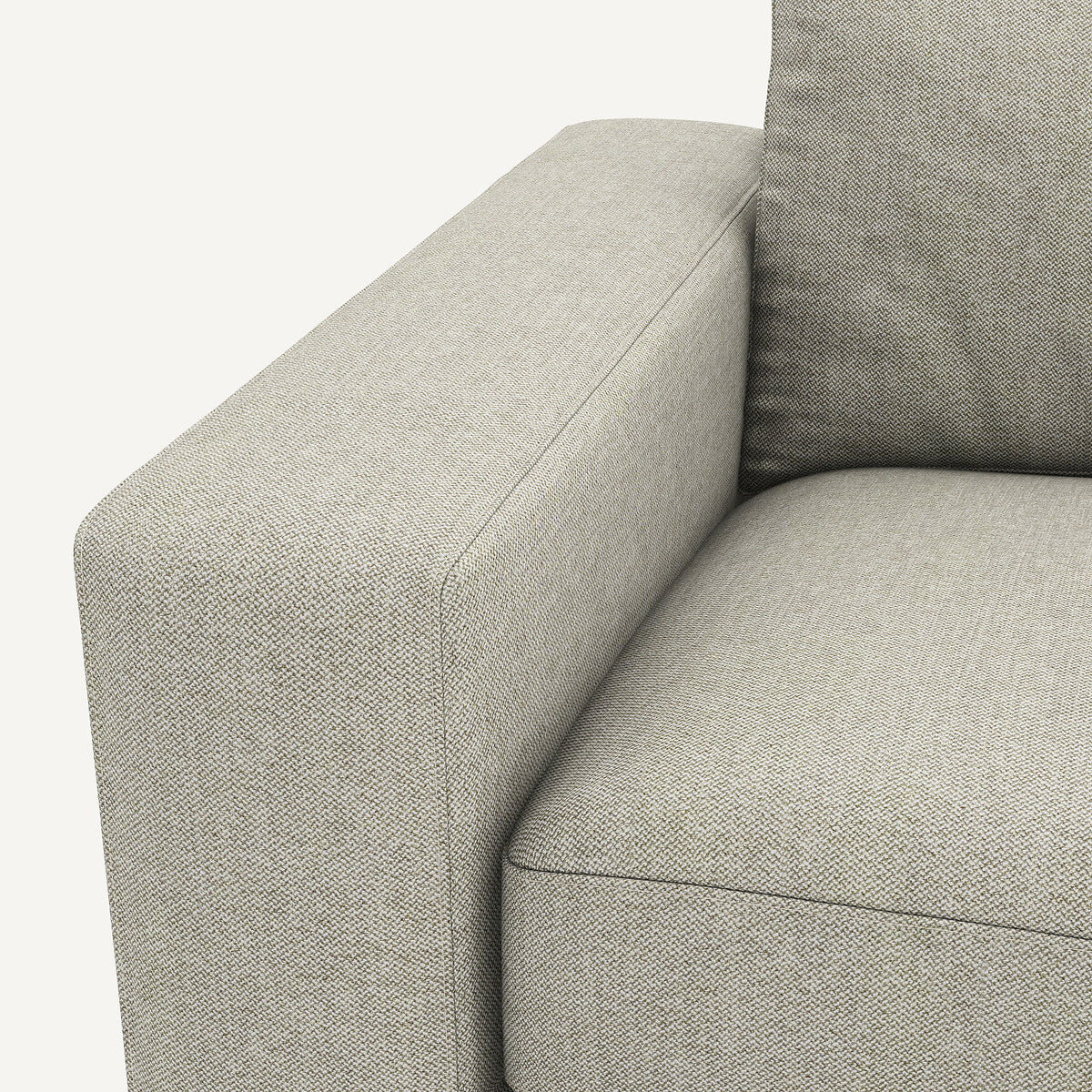 Sofá de terciopelo Marfil - BAELA