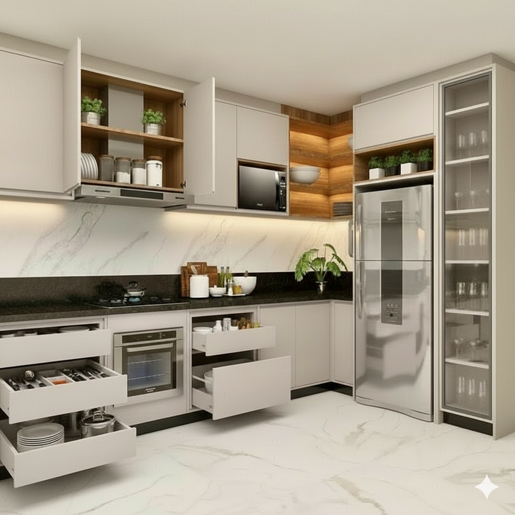 Cocinas melamina en L - VANGUARD FAMUZE