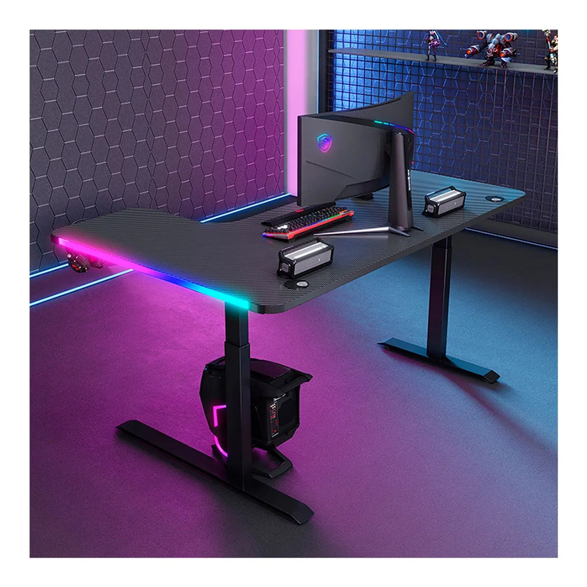 OXIN Y103 Escritorio Gamer RGB Ajustable en Altura OXIN