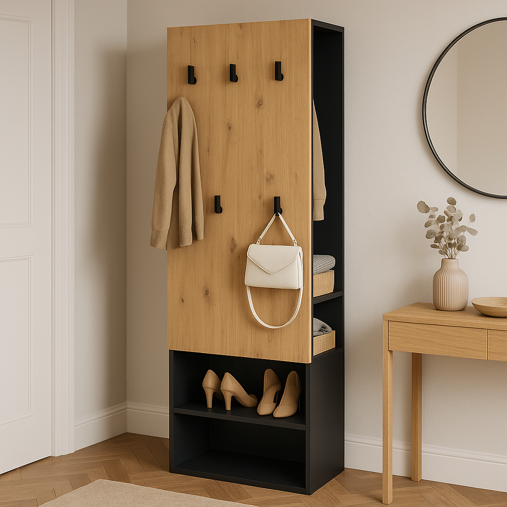 Ropero de melamina con Perchero - ZELMA FAMUZE