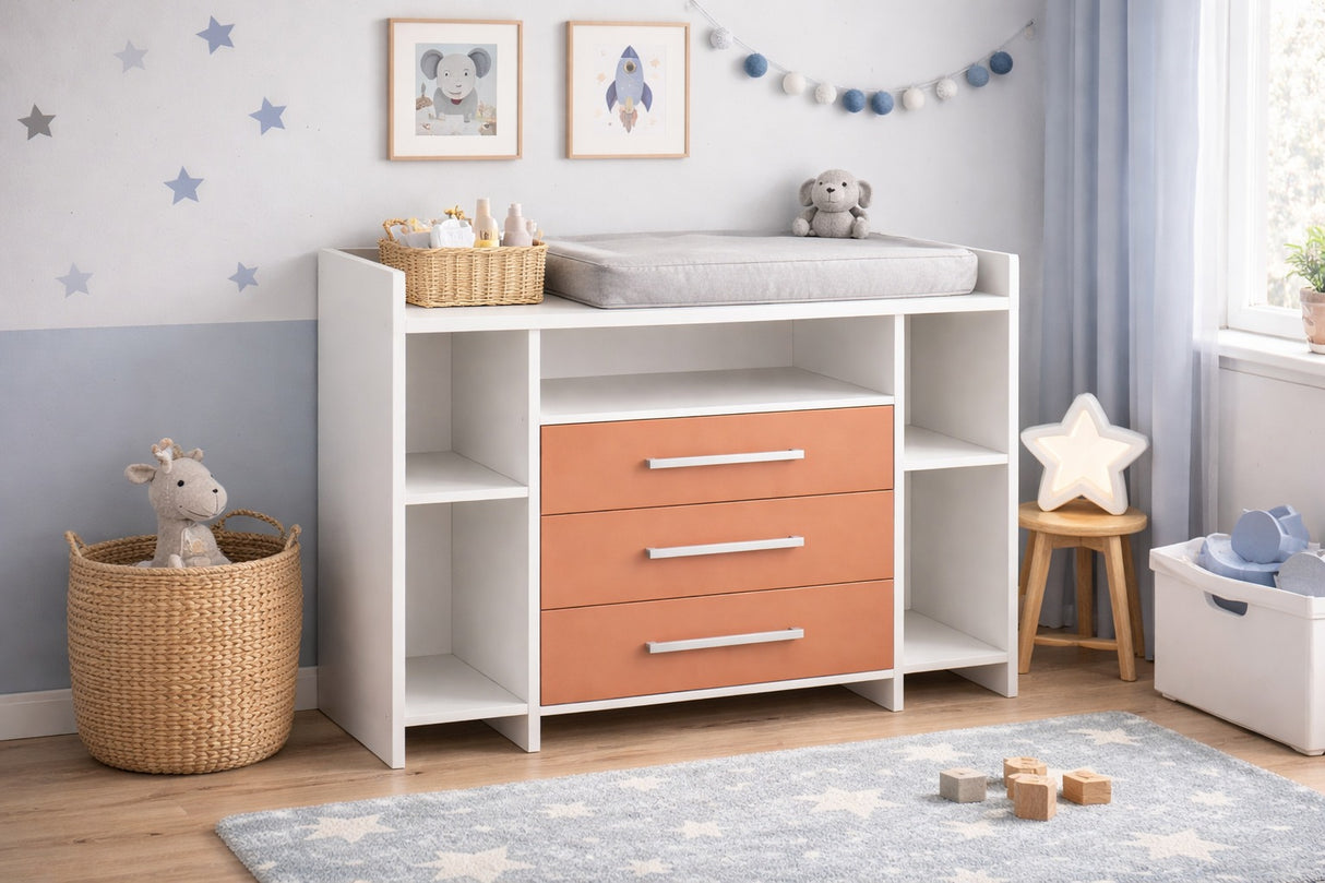 comoda cambiador para bebe - PINK - FAMUZE