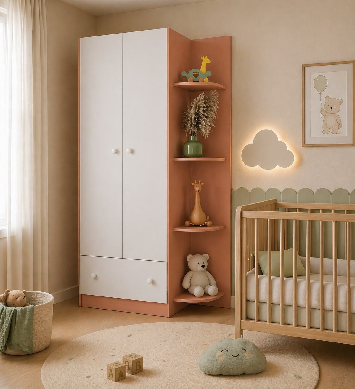 ropero de melamina para bebe - BABY CHIC - FAMUZE