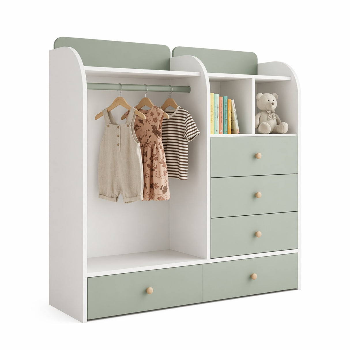 ropero de melamina para bebe - BOSQUE - FAMUZE