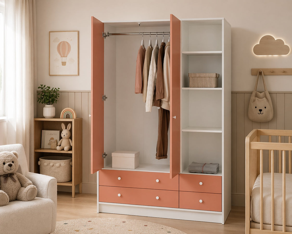 ropero de melamina para bebe - LUNITA - FAMUZE