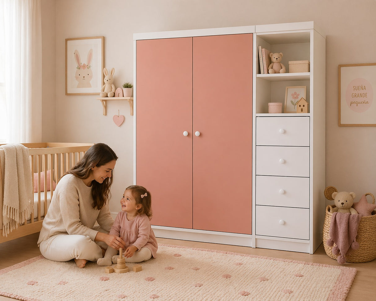 Ropero de melamina para bebe - PINKY FAMUZE