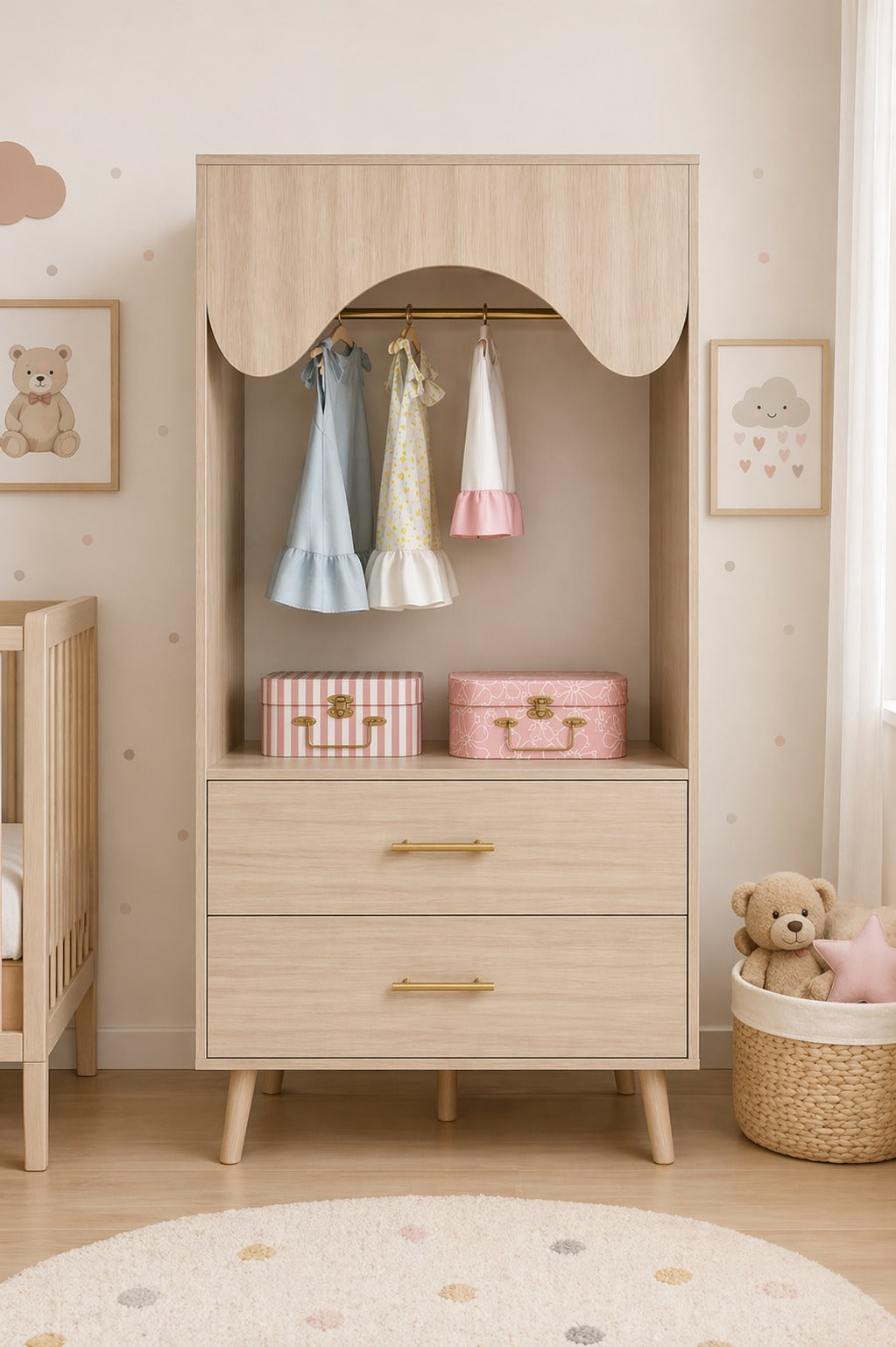 ropero de melamina para bebe - VALENTINA - FAMUZE
