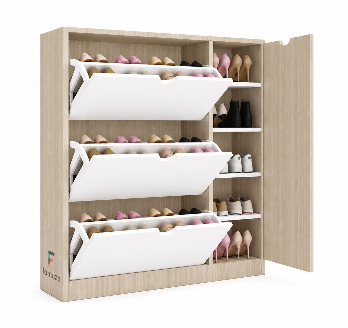 Zapatera de melamina 34 pares - LINDOR FAMUZE