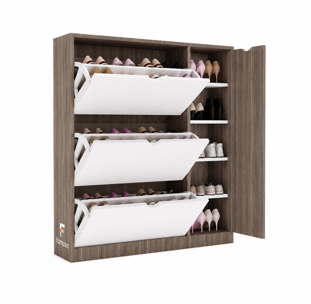 Zapatera de melamina 34 pares - LINDOR FAMUZE
