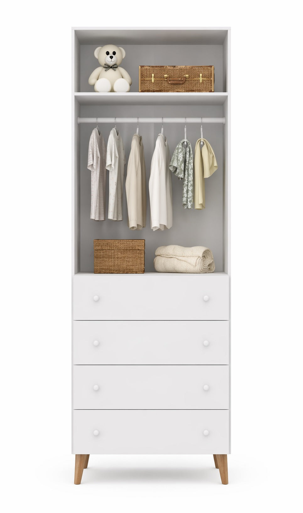 Ropero de melamina para bebe - OSITO FAMUZE