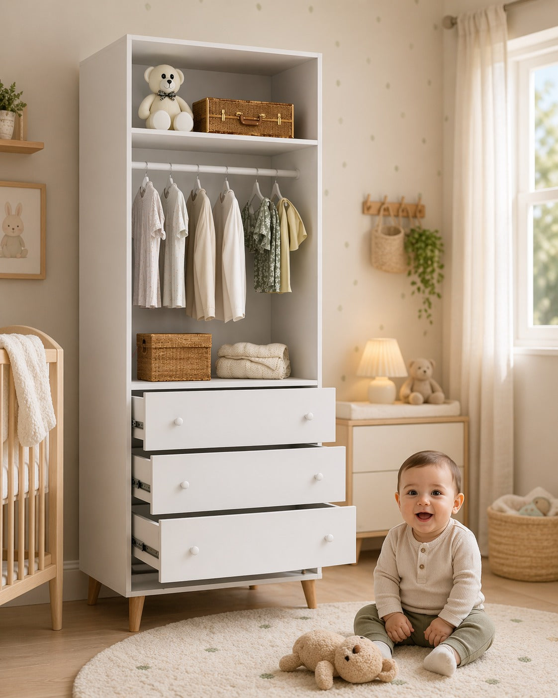 Ropero de melamina para bebe - OSITO FAMUZE
