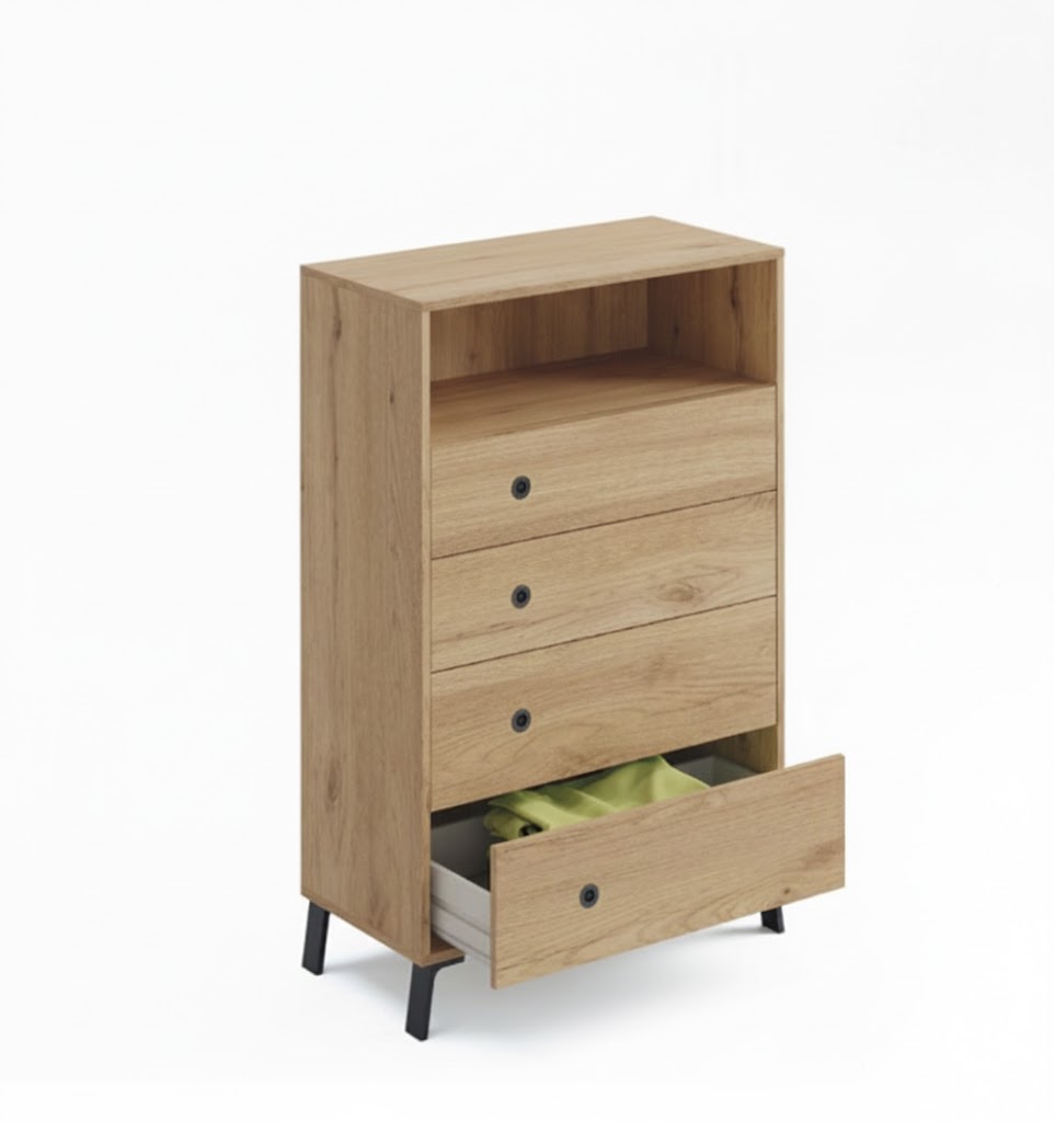 Cómoda de dormitorio en melamina - LONE