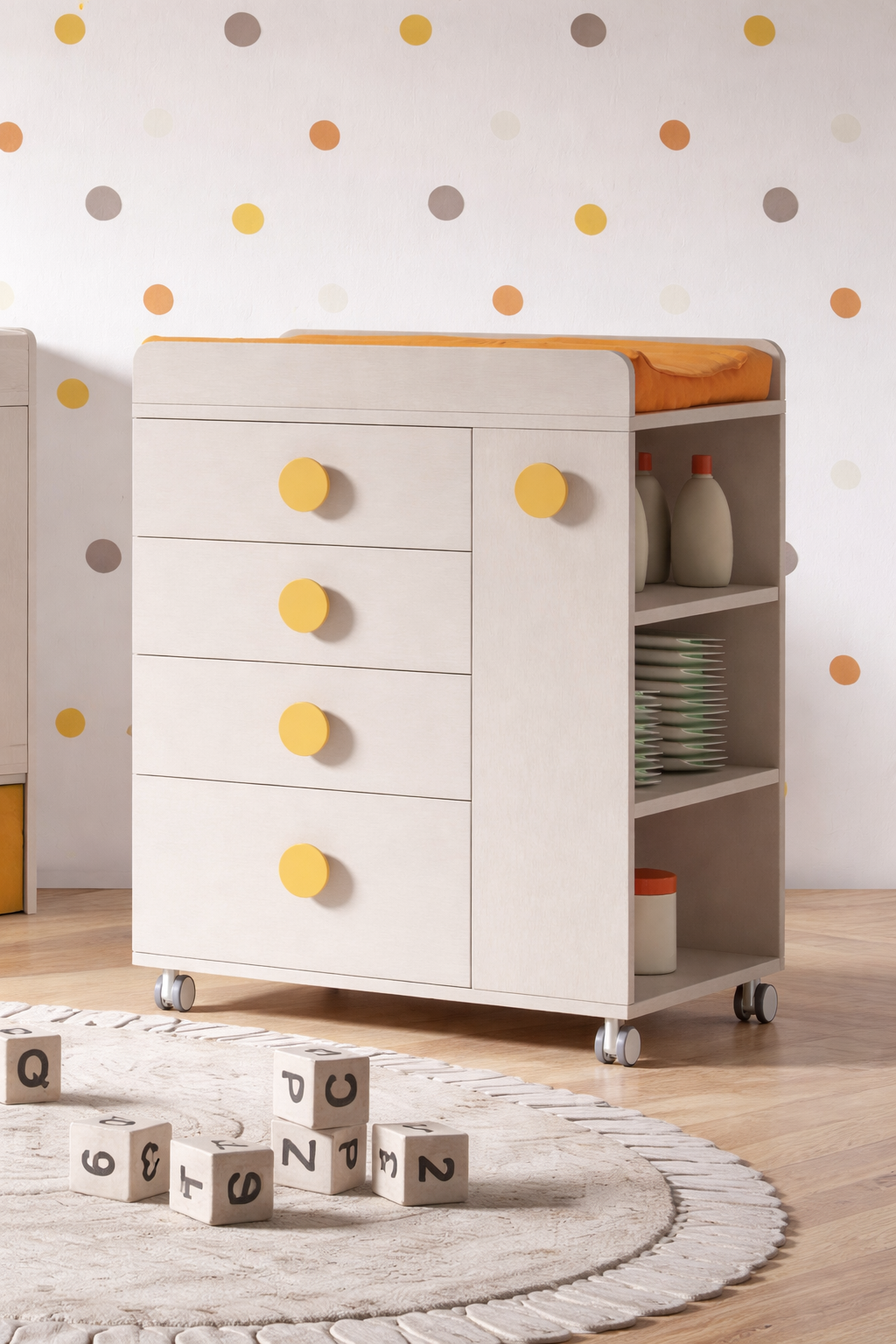 Cambiador Móvil con 4 Cajones - BOXY