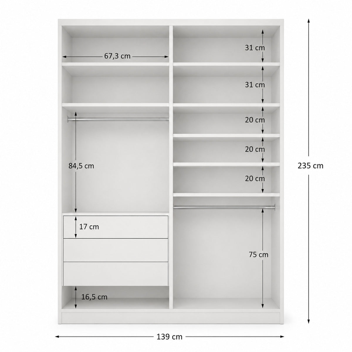 Closet standar de melamina - CORINA-FAMUZE