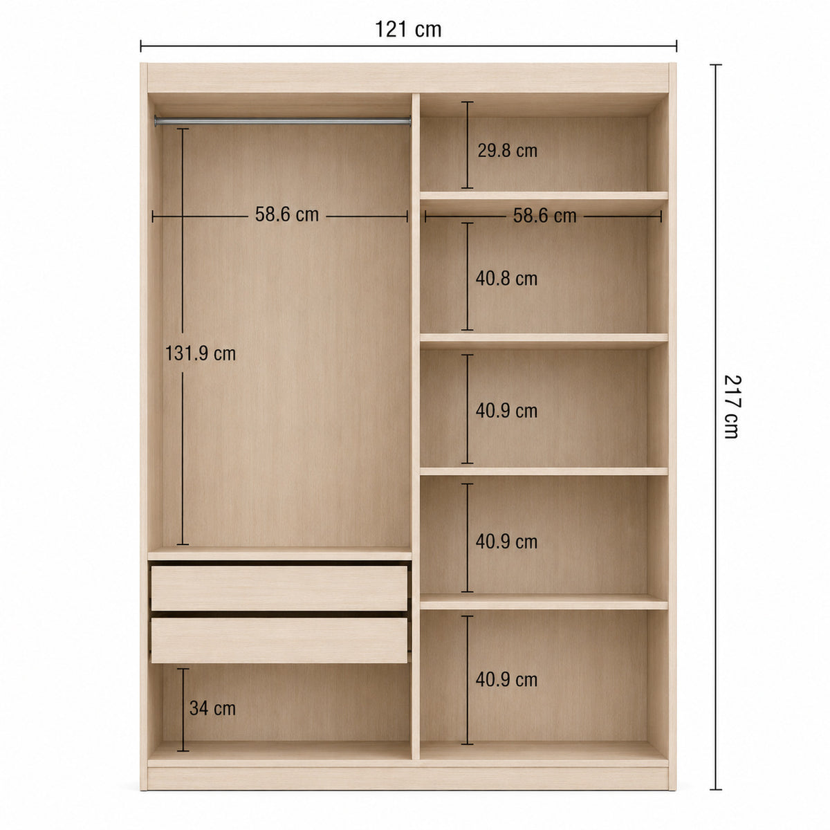Closet standar de melamina - LINDSEY FAMUZE