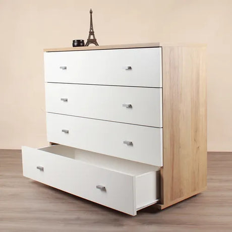 Cómoda de 4 Cajones de Melamina – HICKORY