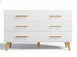 Cómoda de 6 Cajones jalador Dorado - SERENI