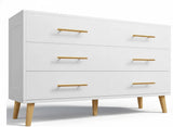 Cómoda de 6 Cajones jalador Dorado - SERENI