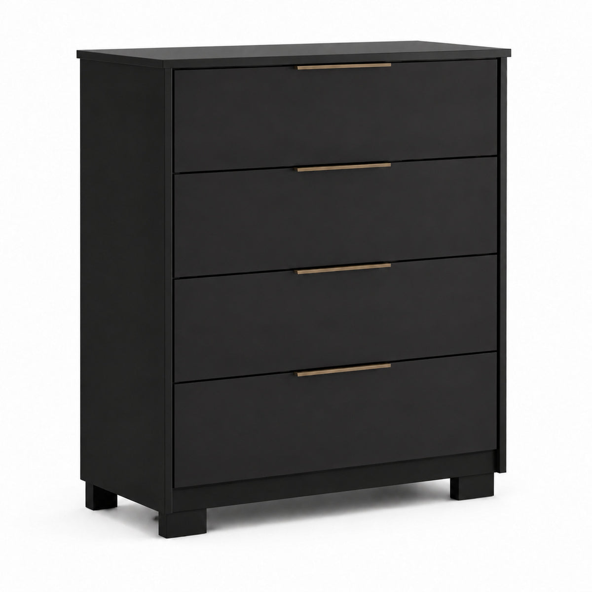 Comoda moderna de melamina - BLACK - FAMUZE