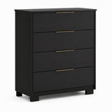 Comoda moderna de melamina - BLACK - FAMUZE