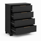 Comoda moderna de melamina - BLACK - FAMUZE