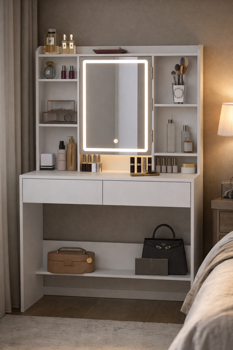 Tocador Moderno con espejo  –  ESSENZA FAMUZE