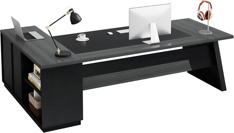 Escritorio Gerencial - LYON Gris con Negro