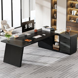 Escritorio Gerencial - LYON Gris con Negro